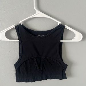 Black PacSun cropped tank top
